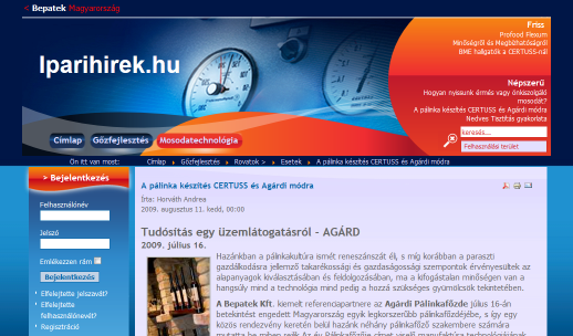 Iparihirek.hu &ndash; Gőzfejlesztés és Mosodatechnológia